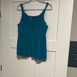 Torrid Blue Ruffled Camisole Tank Top